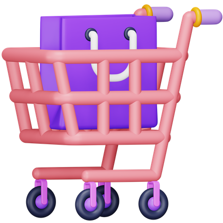 Carrito de compras  3D Icon