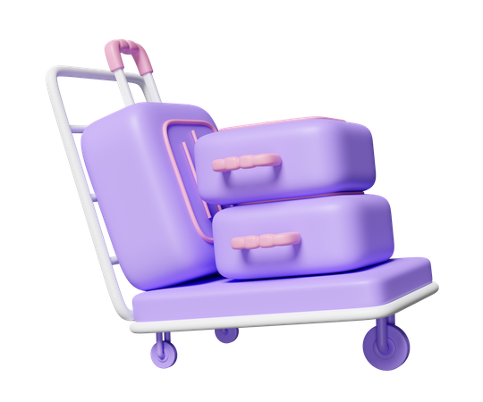 Carro de equipaje  3D Icon