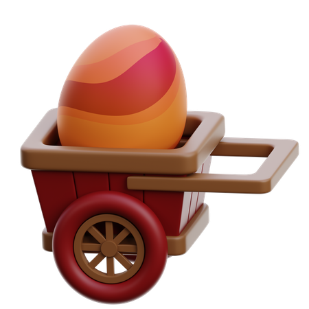 Carro de huevos de pascua  3D Icon