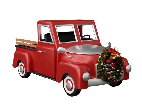 Carro de natal  3D Icon