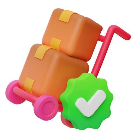 Carro de paquetes  3D Icon