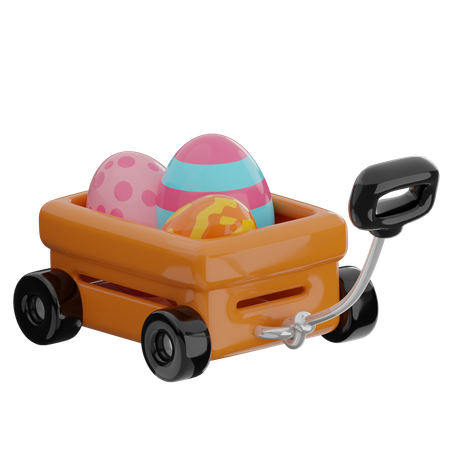 Carrito de pascua  3D Icon