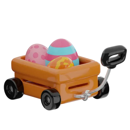 Carrito de pascua  3D Icon