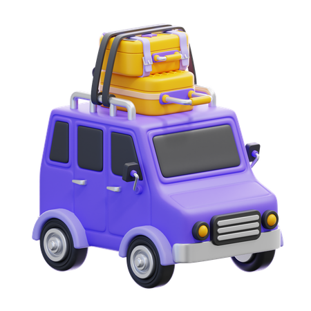 Carro de viagem  3D Icon