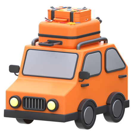 Carro de viagem  3D Icon