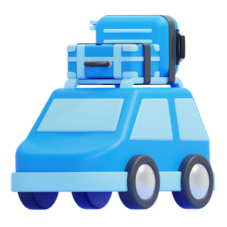 Carro de viagem  3D Icon