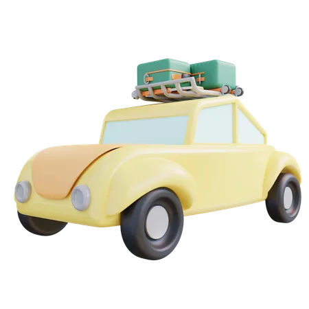 Carro de viagem  3D Icon