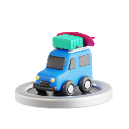 Carro de viagem  3D Icon