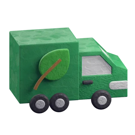 Carro ecológico  3D Illustration