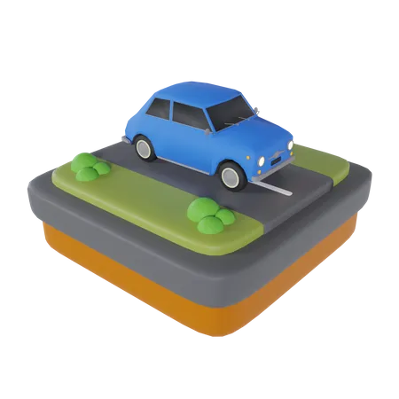 Carro ecológico  3D Icon