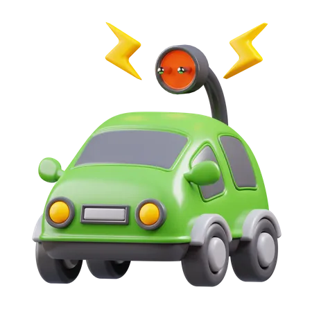 Carro elétrico com tomada  3D Icon