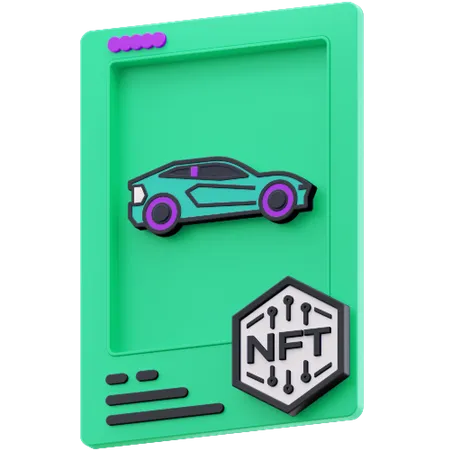 Carro esporte nft  3D Illustration