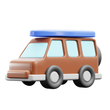 Carro de férias  3D Icon