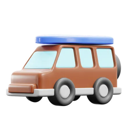 Carro de férias  3D Icon