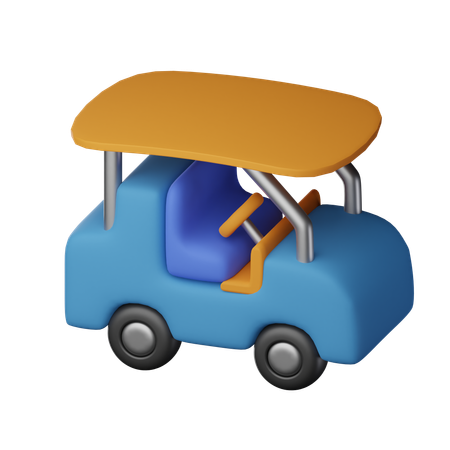 Carro de golfe  3D Icon