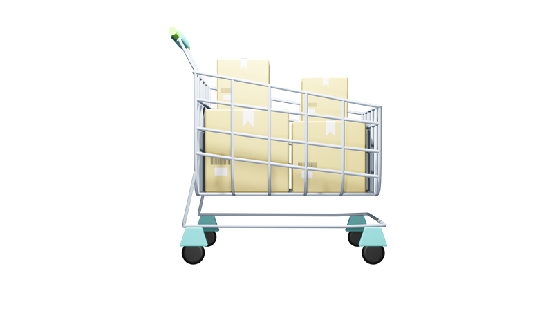 Carro logístico  3D Icon