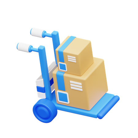 Carro logístico  3D Icon