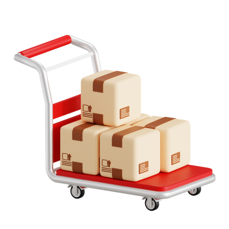 Carro logístico  3D Icon