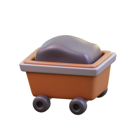 Carro minero  3D Icon