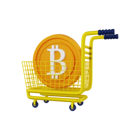 Carro minero bitcoin  3D Illustration