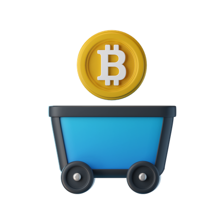 Carro minero bitcoin  3D Icon