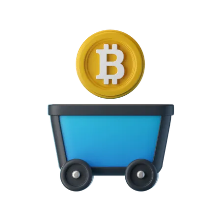 Carro minero bitcoin  3D Icon