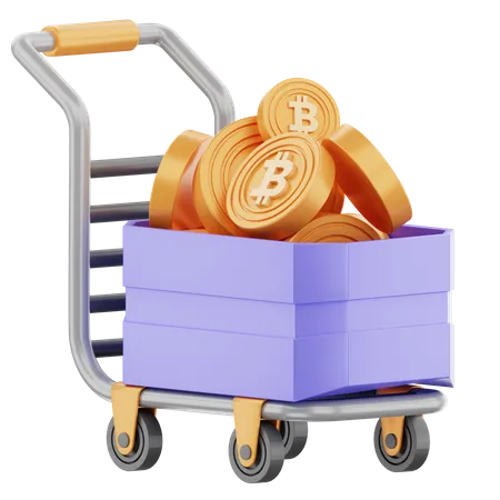 Carro minero bitcoin  3D Icon