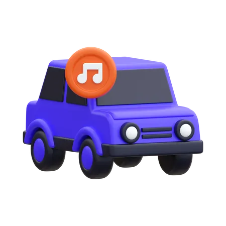 Música de carro  3D Icon