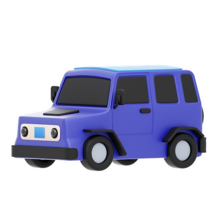 Carro off-road roxo  3D Icon