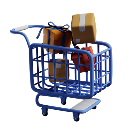 Carro de paquetes  3D Icon