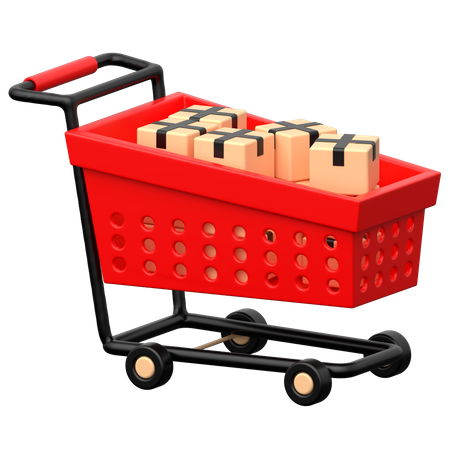 Carro de paquetes  3D Icon