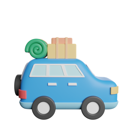 Carro viajando  3D Icon