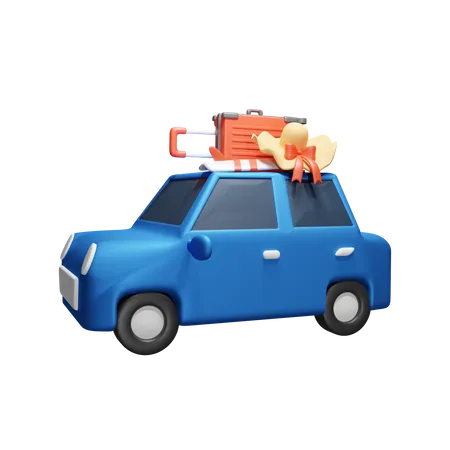 Carro viajando  3D Icon