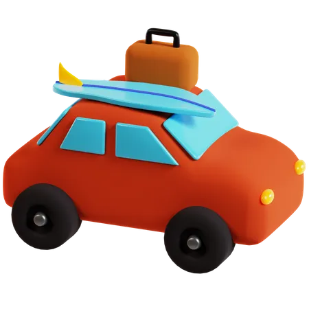 Carro viajando  3D Icon