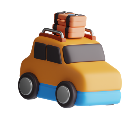 Carro viajando  3D Icon