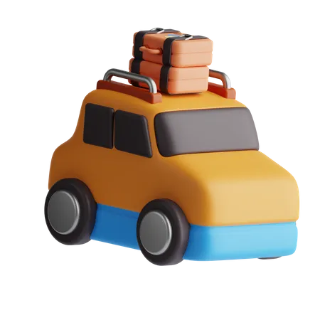 Carro viajando  3D Icon