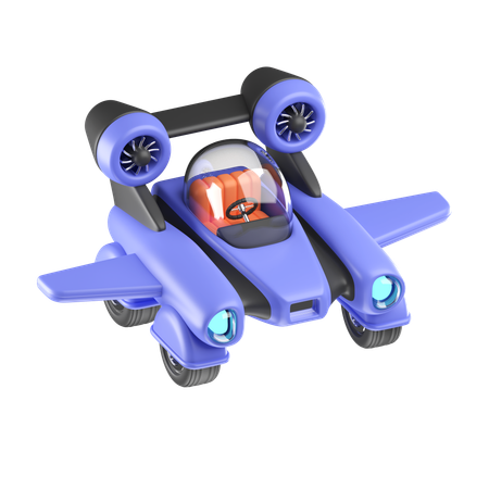 Carro volador  3D Icon