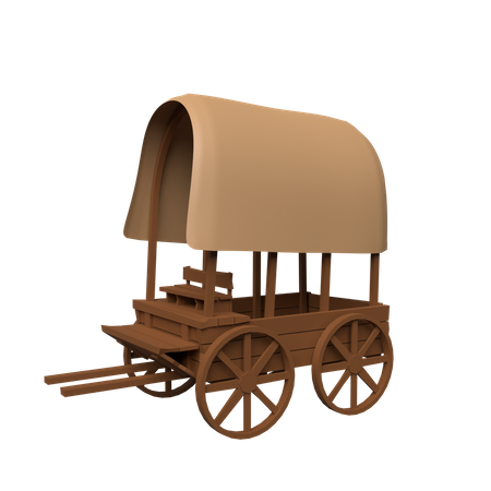 Carroça  3D Icon