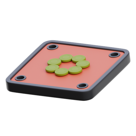 Carrom Board  3D Icon