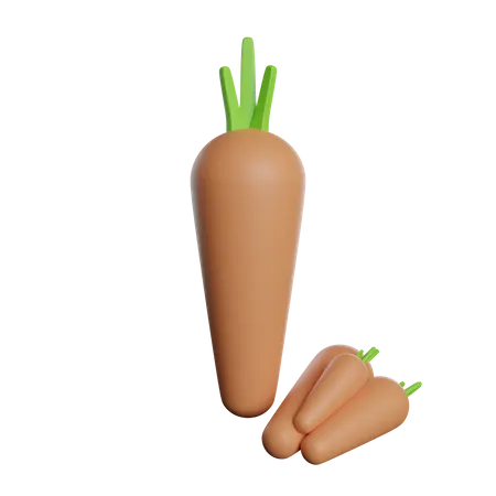 Vegetable Food Carrot 3D Illustration