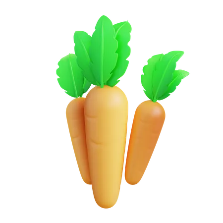 3 D Illustration Of Carrot Vegetable 3D Icon