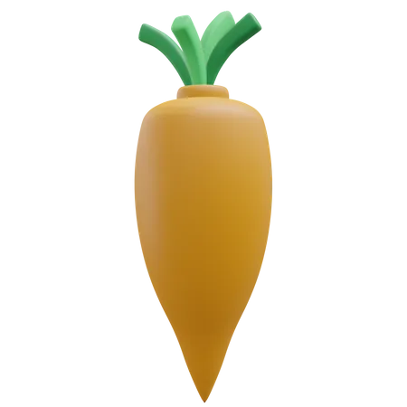 Carrot Grocery 3 D Icon Illustration With Tranparent Background 3D Icon