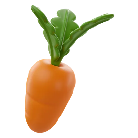 Adorable 3 D Rendering Of A Carrot Icon 3D Icon