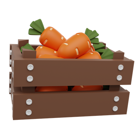 Carrot Basket  3D Icon