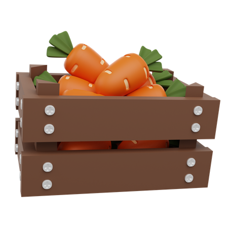 Carrot Basket  3D Icon
