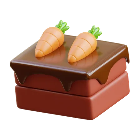 Carrot cake  3D Icon