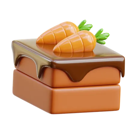 キャロットケーキ  3D Icon