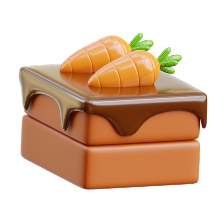 Carrot cake  3D Icon