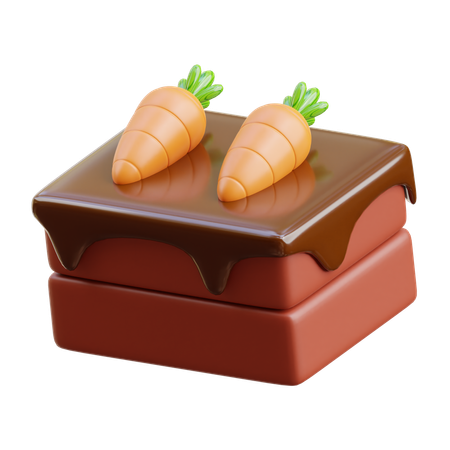 Carrot cake  3D Icon