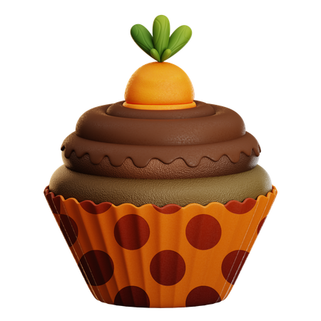 CARROT CUPCAKE  3D Icon